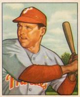 1950 Bowman #228 Bill Nicholson Without Copyright Baseball Card