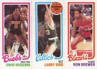 1980 Topps # Bridgeman/Bird/Brewer Basketball Card