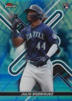 2022 Topps Finest #23 Julio Rodriguez Blue/Aqua Vapor Refractor Baseball Card
