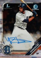 2019 Bowman Draft Chrome Draft Picks Autograph #CDARG Riley Greene Baseball Card