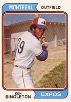 1974 Topps #25 Ken Singleton Baseball Card