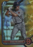 2022 Bowman Draft #BDC92 Chase Meidroth Chrome-Gold Refractor Baseball Card