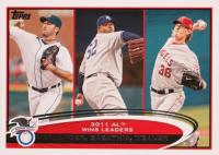 2012 Topps #319 Al Wins Leaders Baseball Card