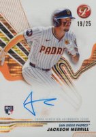 2024 Topps Pristine Pristine Autographs #PAJM Jackson Merrill Orange Pristine Baseball Card