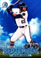 2023 Bowman Mega Box Chrome Sights on September #SOS11 Jackson Chourio Blue Refractor Baseball Card