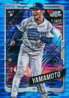 2024 Topps Chrome Cosmic #125 Yoshinobu Yamamoto Blue Moon Refractor Baseball Card