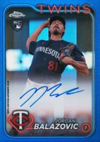 2024 Topps Chrome Update Chrome Baseball Update Series Autographs #RAJBA Jordan Balazovic Blue Refractor Baseball Card