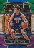 2021 Panini Select #15 Franz Wagner Green/White/Purple Prizm Basketball Card