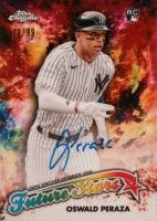 2023 Topps Chrome Logofractor Edition Future Stars Autographs #FSAOP Oswald Peraza Baseball Card