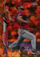 2020 Topps Chrome Sapphire Edition #205 Patrick Sandoval Orange Refractor Baseball Card