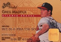 1995 Studio #6 Greg Maddux Gold Baseball Card