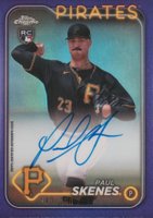 2024 Topps Chrome Update Chrome Baseball Update Series Autographs #RAPS Paul Skenes Purple Refractor Baseball Card