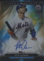 2020 Finest Moments Autographs #MOMAPA Pete Alonso Gold Refractor Baseball Card