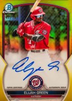 2023 Bowman Chrome Prospect Autographs #CPAEG Elijah Green Yellow Refractor Baseball Card