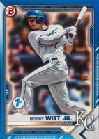2021 Bowman Draft 1st Edition #BD47 Bobby Witt Jr. Blue Foil Baseball Card