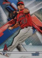 2018 Bowman's Best #65 Mike Trout Refractor Baseball Card