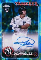 2024 Topps Chrome Update Chrome Rookie Autographs #RAJDZ Jasson Dominguez Blue/Green Lava Lamp Baseball Card