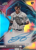 2022 Topps Cosmic Chrome Autographs #JRO Julio Rodriguez Baseball Card