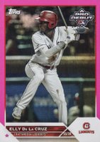2023 Topps Pro Debut #PD170 Elly de La Cruz Fuchsia Foil Baseball Card