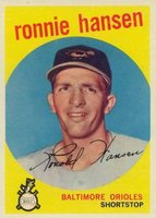 1959 Topps #444 Ronnie Hansen Baseball Card