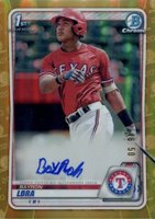 2020 Bowman Chrome Prospect Autographs #CPABL Bayron Lora Gold Refractor Baseball Card