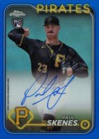 2024 Topps Chrome Update Chrome Baseball Update Series Autographs #RAPS Paul Skenes Blue Refractor Baseball Card