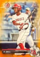 2017 Bowman Draft #BDC95 Jo Adell Chrome-Batting-Orange Refractor Baseball Card