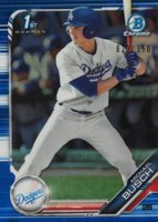 2019 Bowman Draft #BDC57 Michael Busch Chrome-Blue Refractor Baseball Card