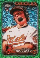 2024 Topps Chrome #88 Jackson Holliday Variation-Green Speckle Refractor Baseball Card