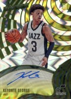 2023 Panini Revolution Rookie Autographs #RAKGJ Keyonte George Fractal Basketball Card