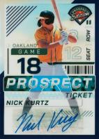 2024 Panini Prospect Edition Prospect Ticket #143 Nick Kurtz Signature-Purple Baseball Card