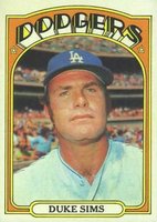 1972 Topps #63 Duke Sims Baseball Card