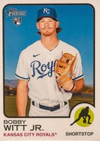 2022 Topps Heritage #520 Bobby Witt Jr. Team & Name Color Swap Baseball Card