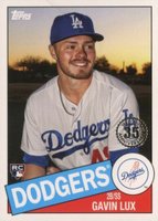 2020 Topps 1985 Topps 35th Anniversary #85-92 Gavin Lux Baseball Card