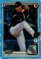 2020 Bowman Draft 1st Edition #BD95 Garrett Crochet Sky Blue Foil Baseball Card