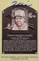1999 Hall of Fame Autographs # Tom Glavine Yellow HOF Plaque Baseball Card