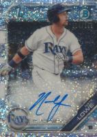 2019 Bowman Prospect Autographs Chrome #NL Nate Lowe Speckle Refractor Baseball Card