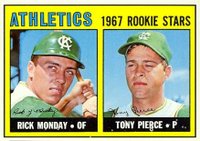 1967 Topps #542 Athletics Rookies Double print Baseball Card