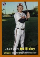 2024 Topps Chrome Lids #1 Jackson Holliday Orange Refractor Baseball Card