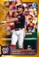 2022 Bowman Chrome #30 Juan Soto Gold Refractor Baseball Card