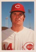 1986 Topps Pete Rose Set #35 Pete Rose Enjoys Talks With Greats Baseball Card