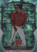 2023 Bowman Chrome Sapphire Edition Prospects #220 Roman Anthony Aqua Baseball Card