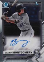 2021 Bowman Draft Chrome Draft Pick Autographs #CDABM Benny Montgomery Baseball Card