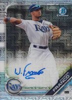 2019 Bowman Mega Box Chrome Mega Autographs #WF Wander Franco Refractor Baseball Card