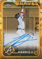 2024 Topps Gilded Collection Topps Chrome Gold Autographs #CGAMH Michael Harris II Baseball Card