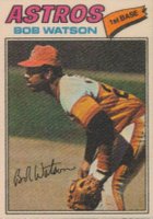 1977 Topps Cloth Stickers #51 Bob Watson Baseball Card