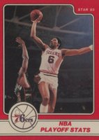 1984 Star Julius Erving #6 Julius Erving NBA Playoff Stats Basketball Card