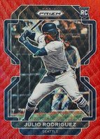 2022 Panini Prizm #40 Julio Rodriguez Red Wave Prizm Baseball Card