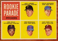 1962 Topps #593 Rookie Parade Pitchers Baseball Card