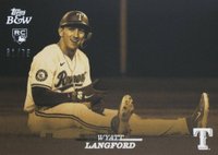 2024 Topps Black and White #98 Wyatt Langford Yellow Baseball Card